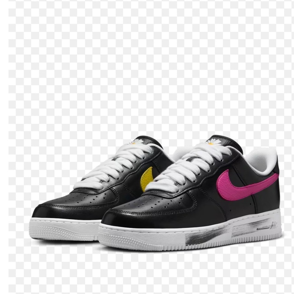 PEACEMINUSONE Men's Black Nike Air Force 1‎ X Para-noise 3.0 Daisy Size 13